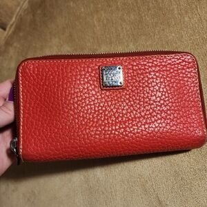 Red Dooney & Bourke double zip wallet